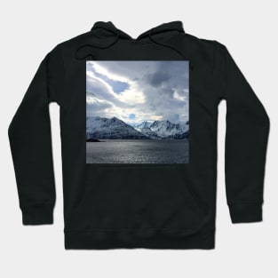 Snowy Mountains Near Øksfjord, Norway Hoodie